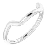 14K White Gold Band for 10 mm Square Ring
