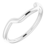 14K White Gold Band for 7.5 mm Square Ring