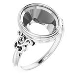 Palladium12x10 mm Oval Ring Mounting