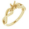 10K Yellow4.8 mm Round Ring Mounting