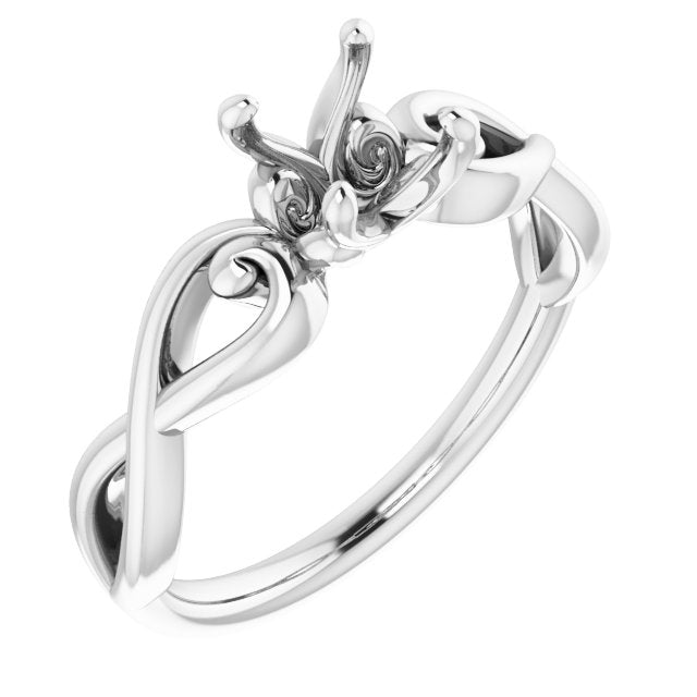 10K White6 mm Round Ring Mounting