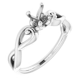 14K White5.8 mm Round Ring Mounting