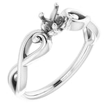10K White4.4 mm Round Ring Mounting