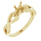 18K Yellow5.2 mm Round Ring Mounting