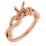 10K Rose6.5 mm Round Ring Mounting