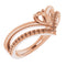 14K Rose Accented Negative Space Ring Mounting
