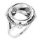 18K White12 mm Round Ring Mounting