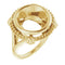 18K Yellow12 mm Round Ring Mounting