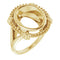 18K Yellow12x10 mm Oval Ring Mounting