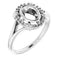 10K White7x5 mm Oval Ring Mounting