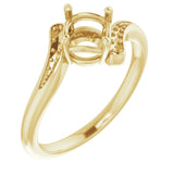 18K Yellow6 mm Round Ring Mounting