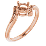 10K Rose5.5 mm Round Ring Mounting