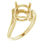 10K Yellow9.4 mm Round Ring Mounting