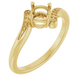 14K Yellow5.2 mm Round Ring Mounting