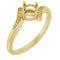 18K Yellow5.2 mm Round Ring Mounting