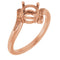 10K Rose6.5 mm Round Ring Mounting