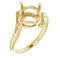 14K Yellow9 mm Round Ring Mounting