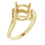 18K Yellow9 mm Round Ring Mounting