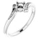 18K White4.1 mm Round Ring Mounting