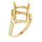 10K Yellow12x10 mm Emerald Ring Mounting