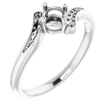 Sterling Silver4.4 mm Round Ring Mounting