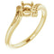 10K Yellow4.4 mm Round Ring Mounting