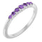 Platinum Natural Amethyst Stackable Ring