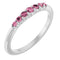 Sterling Silver Natural Pink Tourmaline Stackable Ring