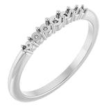 Platinum 2.25 mm Round Stackable Ring Mounting