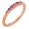 14K Rose Natural Pink Tourmaline Stackable Ring