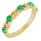 14K Yellow Natural Emerald Stackable Ring