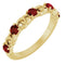 14K Yellow Natural Mozambique Garnet Stackable Ring