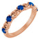 14K Rose Lab-Grown Blue Sapphire Stackable Ring