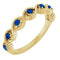 14K Yellow Natural Blue Sapphire Stackable Ring