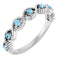 Platinum Natural Aquamarine Stackable Ring