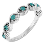 Sterling Silver Natural Alexandrite Stackable Ring