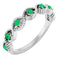 14K White Lab-Grown Emerald Stackable Ring