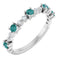 14K White Natural Alexandrite & 1/6 CTW Natural Diamond Ring