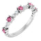 Sterling Silver Natural Pink Tourmaline & 1/6 CTW Natural Diamond Ring