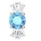 Sterling Silver Natural Aquamarine & 1/6 CTW Natural Diamond Pendant