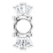 14K White 6 mm Round 1/6 CTW Natural Diamond Semi-Set Pendant