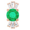14K Rose Natural Emerald & 1/6 CTW Natural Diamond Pendant
