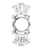 Platinum 6 mm Round 1/6 CTW Natural Diamond Semi-Set Pendant