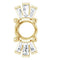 14K Yellow 6 mm Round 1/6 CTW Natural Diamond Semi-Set Pendant
