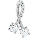 Platinum 1/2 CTW Natural Diamond Pendant
