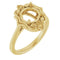 18K Yellow8 mm Round Ring Mounting