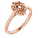 18K Rose 4.8 mm Round Ring Mounting