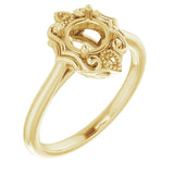 18K Yellow5.8 mm Round Ring Mounting