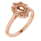 18K Rose5.8 mm Round Ring Mounting