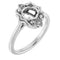 14K X1 White6.5 mm Round Ring Mounting